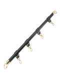 Love In Leather Wrapped Faux Leather Spreader Bar Gold 1