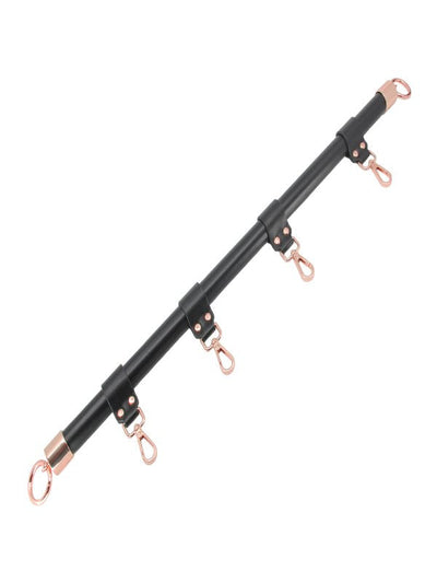 Love In Leather Wrapped Faux Leather Spreader Bar Rose Gold 1