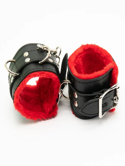 Fur Lined Leather Ankle Cuffs