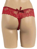 Poison Rose Crotchless Lace G-String Back