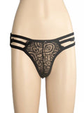 Poison Rose Floral Cotton G-String Black