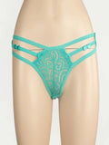 Poison Rose Floral Cotton G-String Turquoise