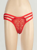 Poison Rose Floral Cotton G-String Red