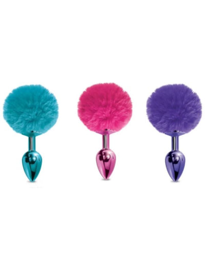 Bunny Tails Plugs Blue, Pink, Purple.