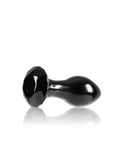 crystal glass gem black plug base