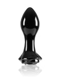 crystal glass black plug