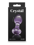 crystal glass gem plug purple box