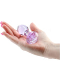 crystal glass gem plug purple