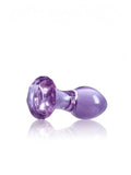 crystal glass gem purple plug base