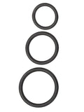 Black Rubber Cock Ring Set