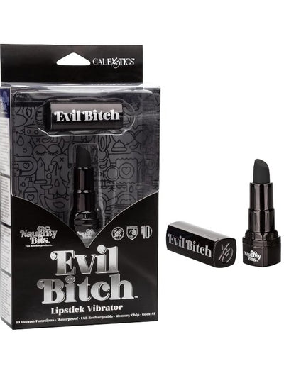 Evil Bitch Lipstick Vibrator - Black