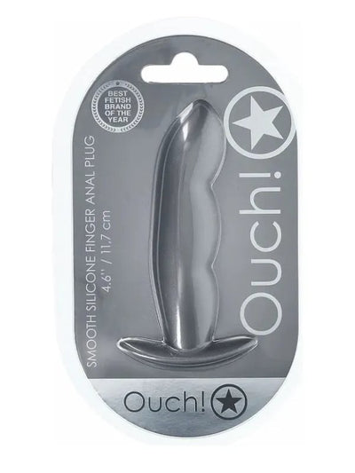 Finger Anal Plug - Gun Metal Grey