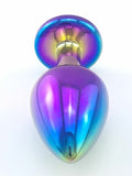 medium rainbow butt plug