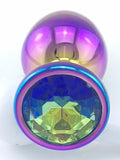 Rainbow medium butt plug gem