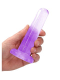 Real rock non realistic 5 inch dildo purple 2