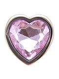 pink heart gem in rose gold plug medium