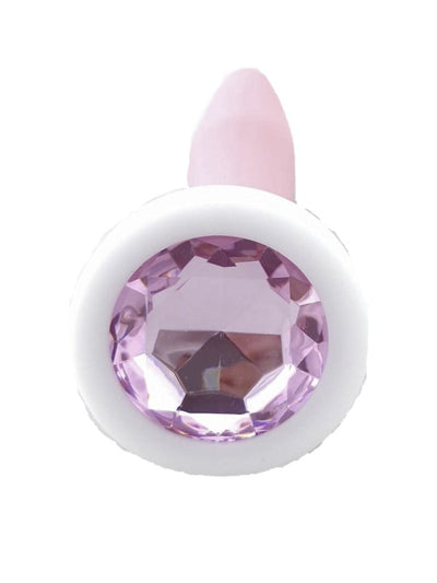 Silicone Gem Anal Plug -Pink