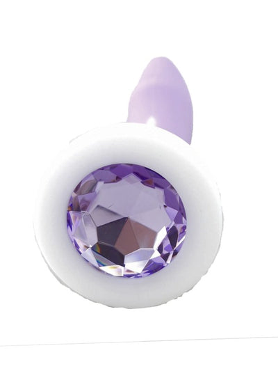 Silicone Gem Anal Plug -Purple